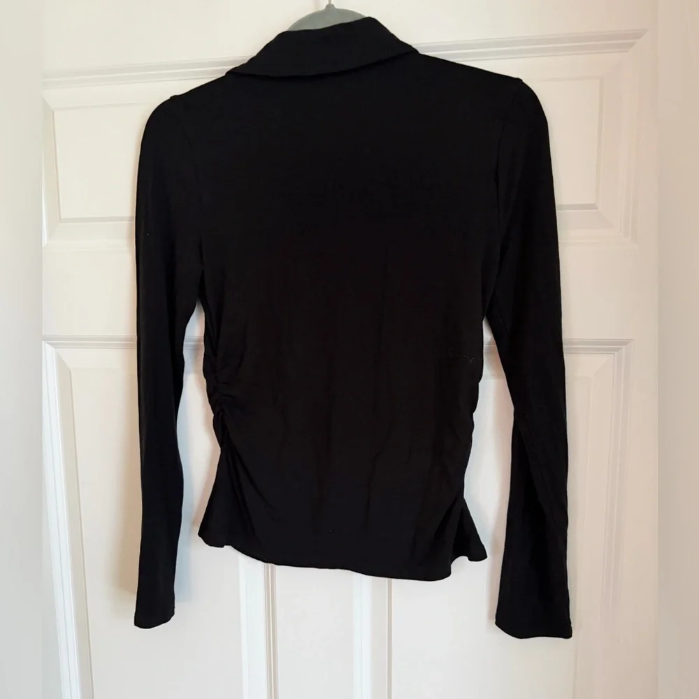 Madewell Side Cinch LS Polo Top Small - Picture 5 of 7